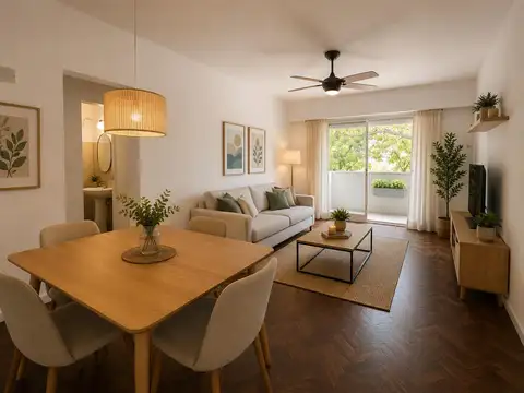 VENTA: Departamento de dos dormitorios con balcón al frente en Abasto, Rosario.