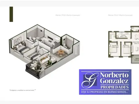Departamento en Venta de 1 dormitorio
