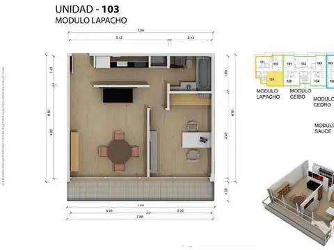 Departamento en  Venta - 2 amb c/ balcon y amenities