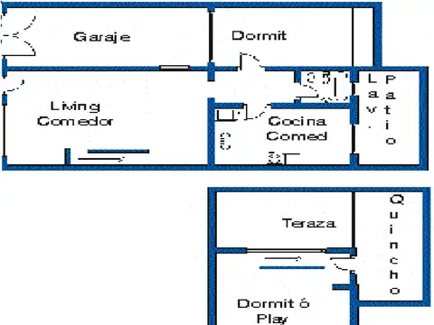 Depto Tipo Casa en Alquiler de 3 ambientes