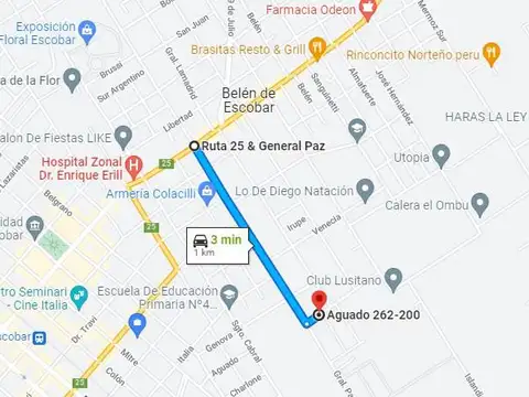 Loteo Lamadrid, Gral. Paz esq. Aguado, Belén de Escobar. CONTADO.