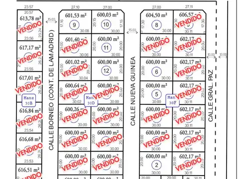 Lotes en venta (Loteo Lamadrid) | Gral. Paz esq. Aguado | Escobar. CONTADO