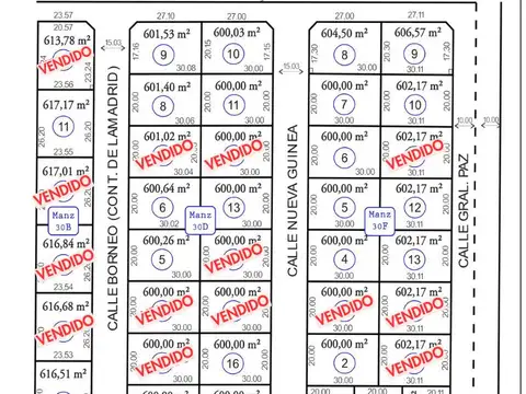 Loteo Lamadrid, Gral. Paz esq. Aguado, Belén de Escobar. CONTADO.