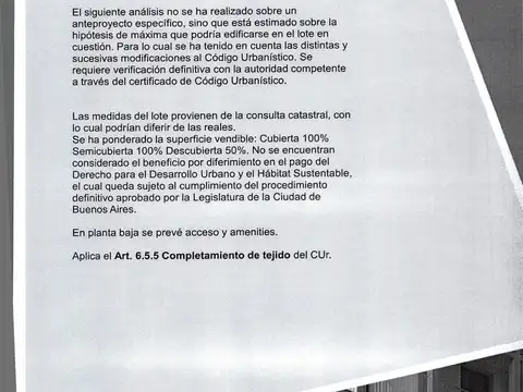 Terreno en Venta 19  mts Fondo