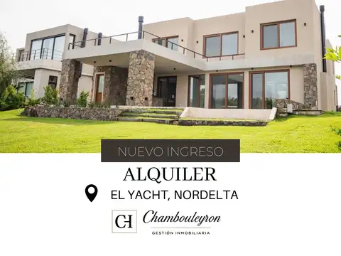 Alquiler Casa a Estrenar, El Yacht, Nordelta