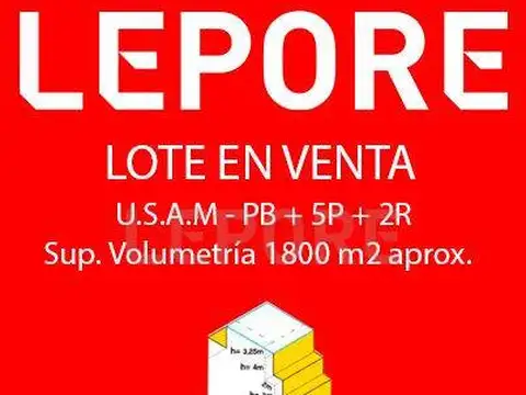 Lote para 1.400 m2 vendibles