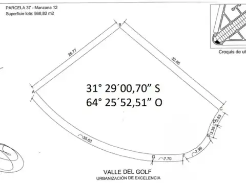 Venta lote Country Valle del Golf
