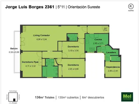 Jorge Luis Borges 2300, Piso 5