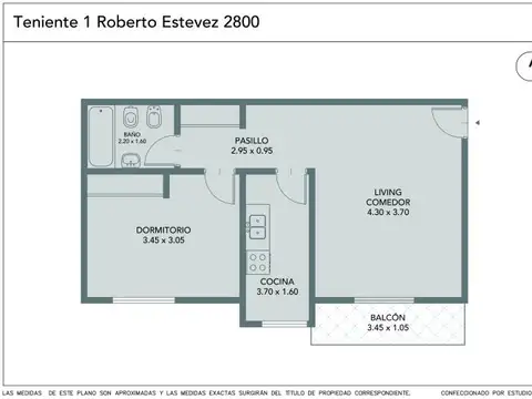 Departamento en Venta de 2 ambientes