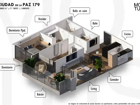 Departamento en Venta de 3 ambientes
