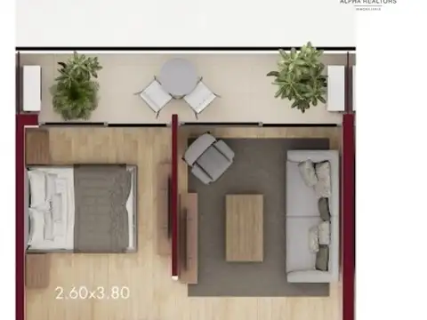 Departamento en Venta de 1 dormitorio