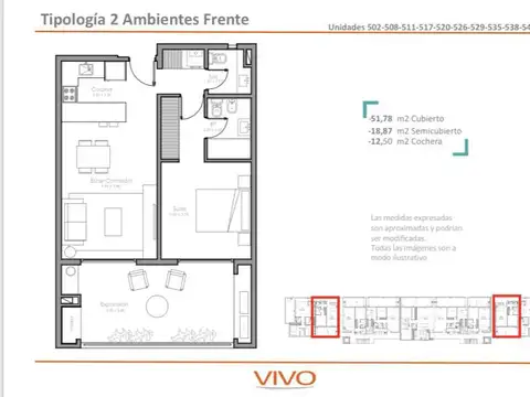 Departamento en Venta de 2 ambientes