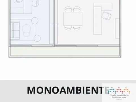 Departamento Monoambiente con 3 baños