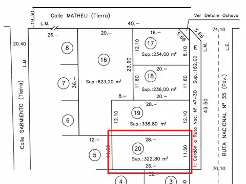Terreno en Venta en Ataliva Roca, USD 20.000