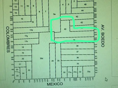 Terreno en Venta 9  mts Frente