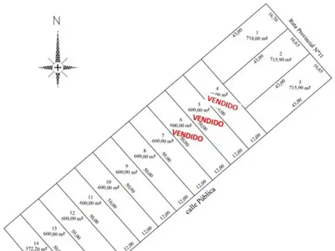 Lotes De 16 X 43 ( 718 M2) con magnifica ubicacion - Ruta 11 - En Zona De Quintas