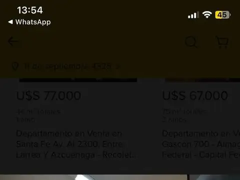 Departamento en Venta 45 años