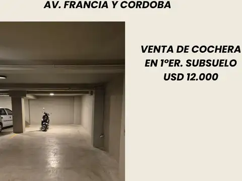 COCHERA A LA VENTA AV. FRANCIA 804