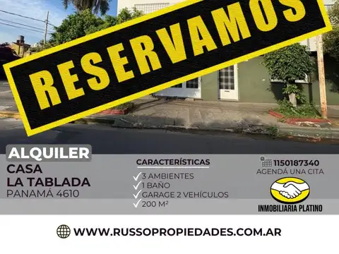 Alquiler Casa 4 Ambientes La Tablada