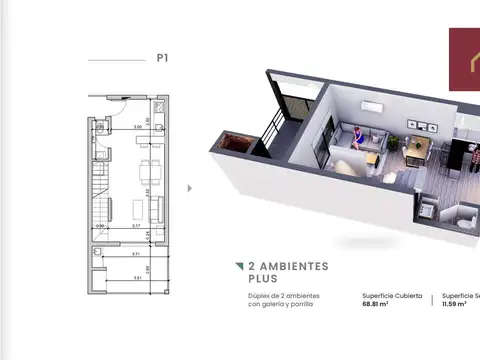 Departamento en Venta en Pilar, USD 105.000