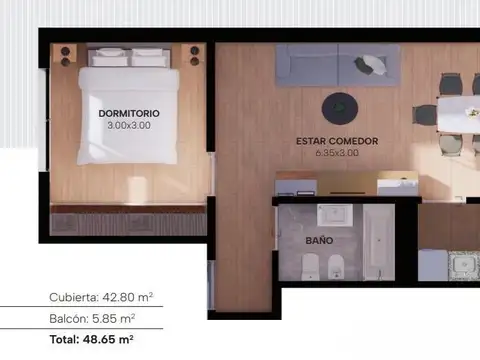 Departamento en Venta de 2 ambientes