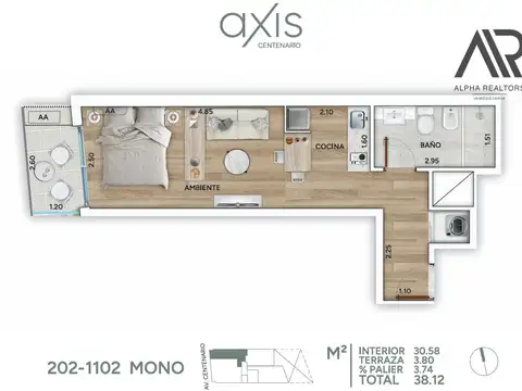Departamento en Venta en La Blanqueada , USD 105.200