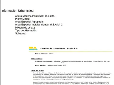 Lote en Pque. Chacabuco 624 m2 vendibles