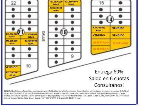 Terreno en Venta de 250,0 m2
