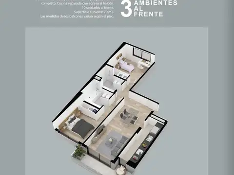 Departamento en Venta en Caballito, USD 222.000