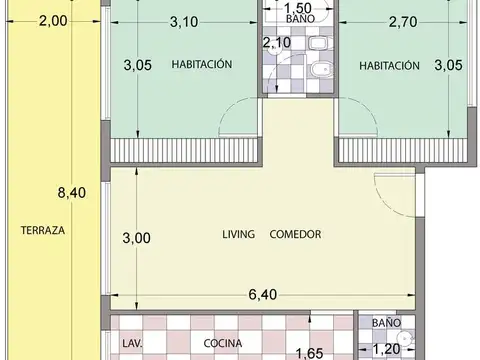 Departamento en Venta de 3 ambientes