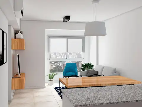 Departamento 1 dormitorio. Av. Pellegrini 1267. Scuba 47