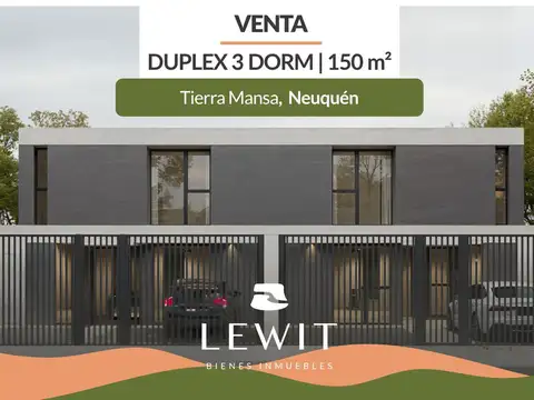 Venta Dúplex 3 Dormitorios | Barrio Tierra Mansa Centenario | A estrenar Dic 2026