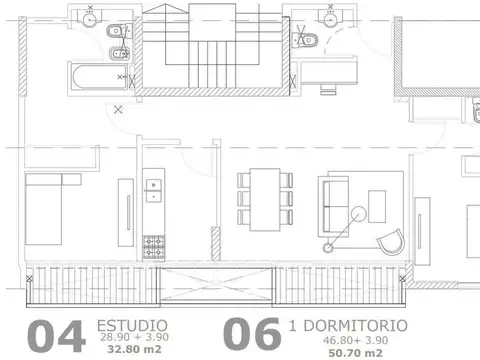 Departamento 3 ambientes con 3 baños