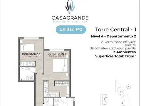 Felipe Boero 4000, Piso 4°