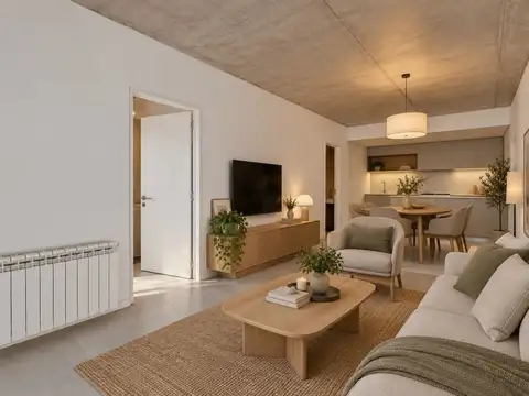 Departamento 2 ambientes con 2 baños