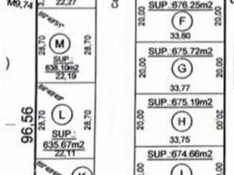 Terreno en Venta de 677,0 m2