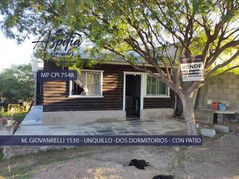 VENTA Casa de dos dormitorios en Unquillo, Córdoba