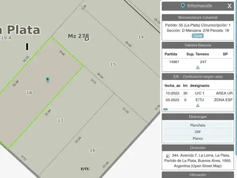 Lote en VENTA para desarrollo en venta en Av 7 y Plaza Olazabal