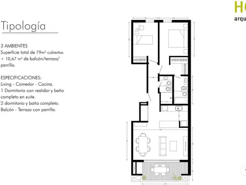 Departamento en Venta en San Isidro, USD 207.000