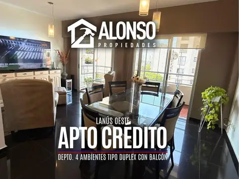 DEPARTAMENTO TIPO DUPLEX 4 AMBIENTES CON BALCÓN EN VENTA