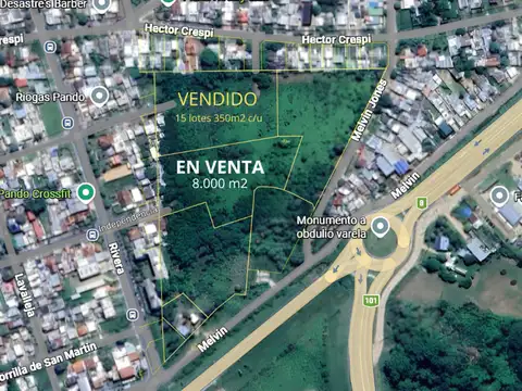 Venta Fraccionamiento en Pando posibiliad 15 lotes