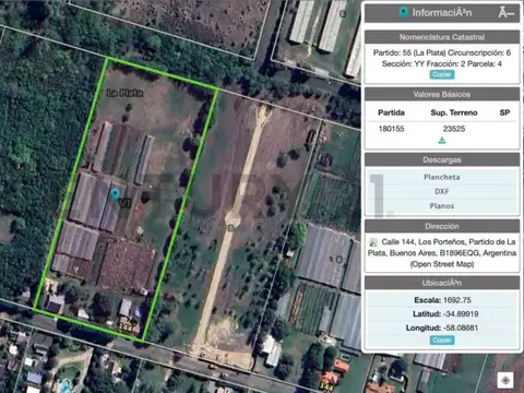 Venta de Lote en Barrio Los Porteños, La Plata.