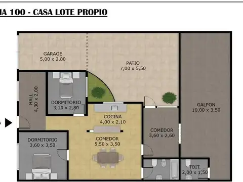 Casa en Venta de 2 dormitorios