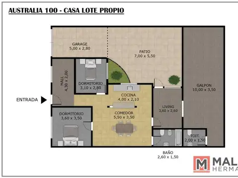 Casa en Venta de 2 dormitorios