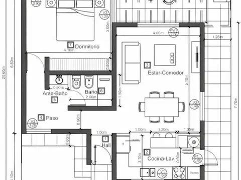 Casa en Venta de 1 dormitorio