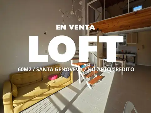 VENTA DPTO 1 DORMITORIO EN LOFT SANTA GENOVEVA