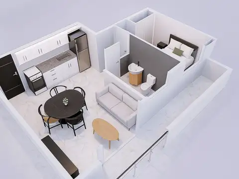 Departamento en Venta de 1 dormitorio