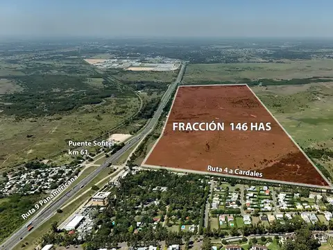 Fracción 146 has para desarrollo sobre Panamericana y Ruta 4, Puente Sofitel km 61
