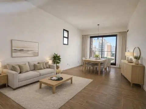 VENTA DEPARTAMENTO 2 DORMITORIOS CON PRINCIPAL EN SUITE Y BALCÓN CORRIDO AL FRENTE, ABASTO, ROSARIO.