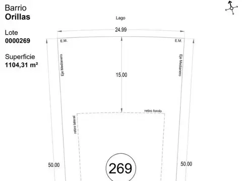 Terreno en Venta de 1104,0 m2